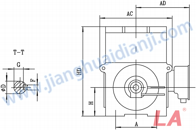 YHP系列磨煤機(jī)用高壓三相異步電動(dòng)機(jī)安裝尺寸圖(IP54、IP55 6KV) - 六安江淮電機(jī)有限公司