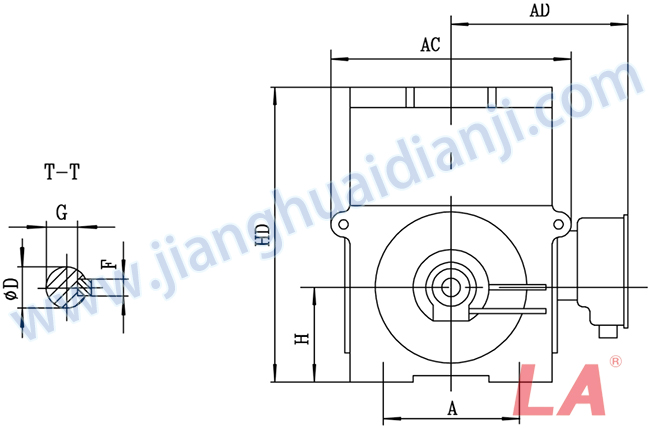 YHP系列磨煤機(jī)用高壓三相異步電動(dòng)機(jī)安裝尺寸圖(IP54、IP55 10KV) - 六安江淮電機(jī)有限公司