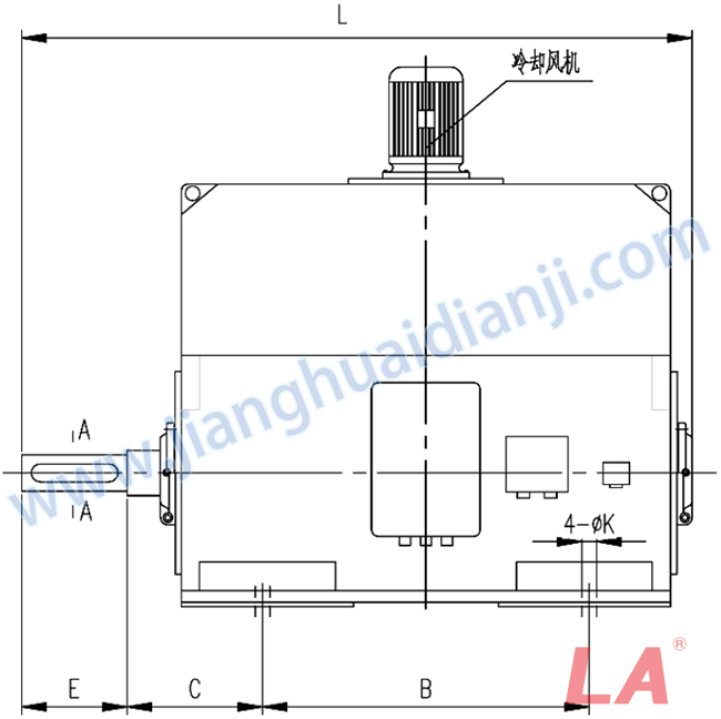 YP系列高壓變頻調(diào)速三相異步電動機(jī)安裝尺寸圖(IP54、IP55 10KV) - 六安江淮電機(jī)有限公司